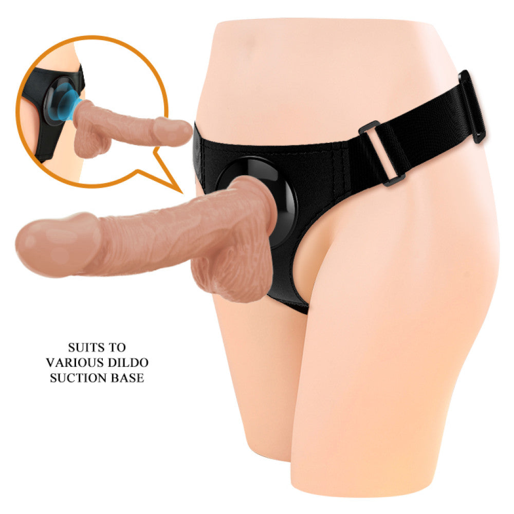 Strap-on Belt with Vacuum Grip & Realistic Dildo