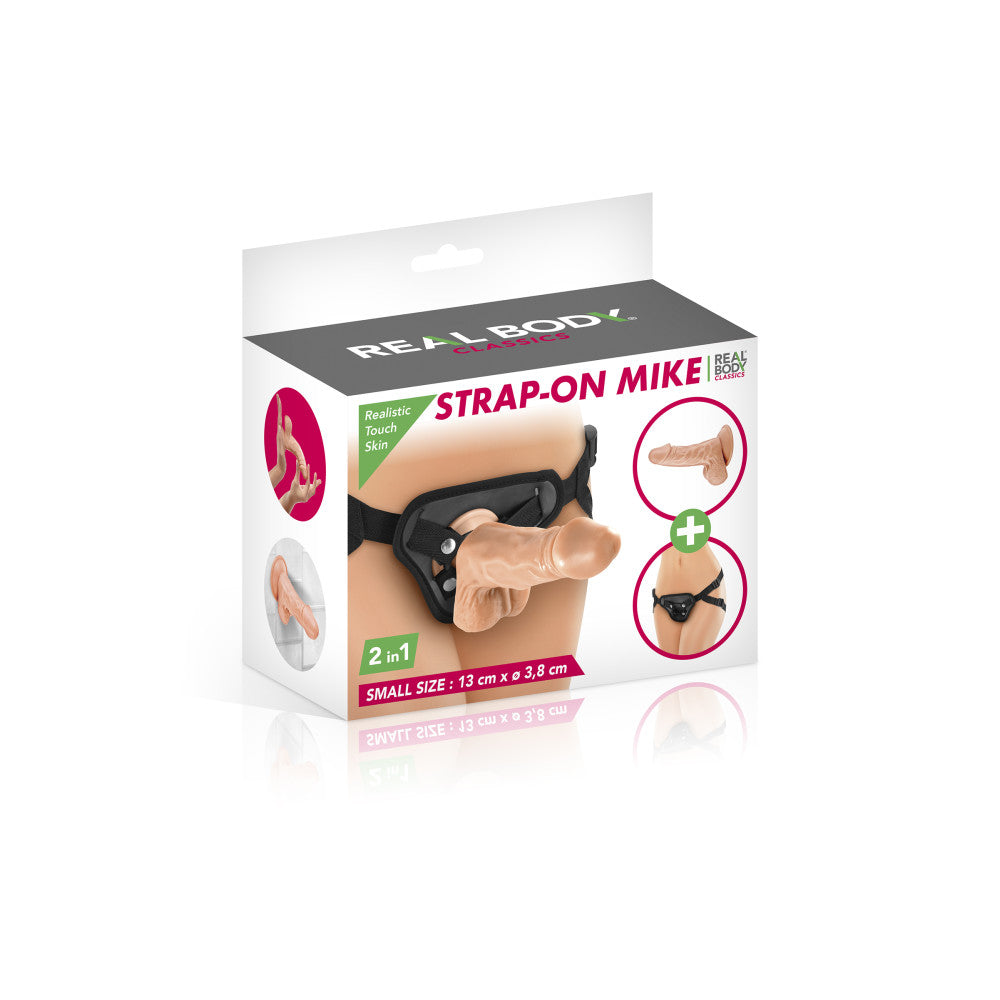 Strap-on belt with a small realistic dildo Real Body Mike