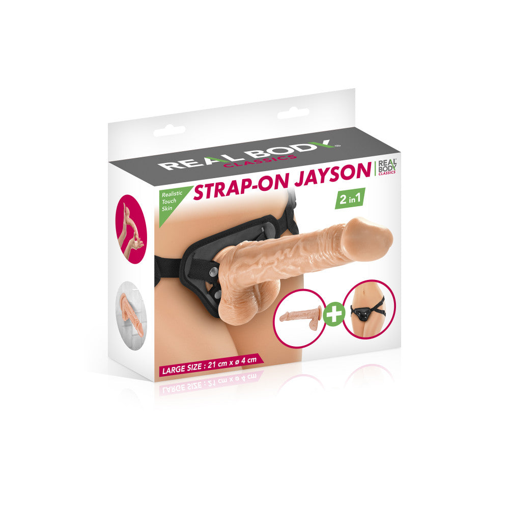 Strap-on belt with realistic dildo Real Body Jayson