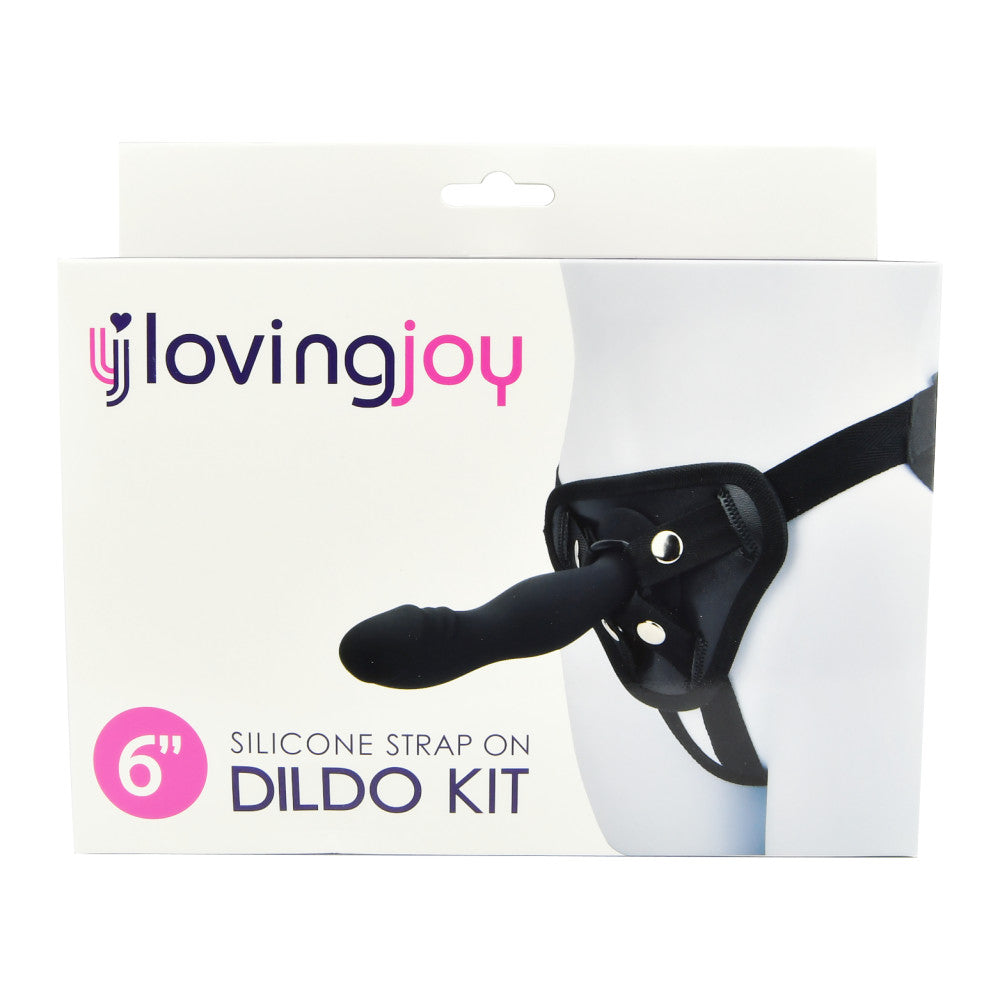 Strap-on belt with silicone dildo Dildo Kit 6"