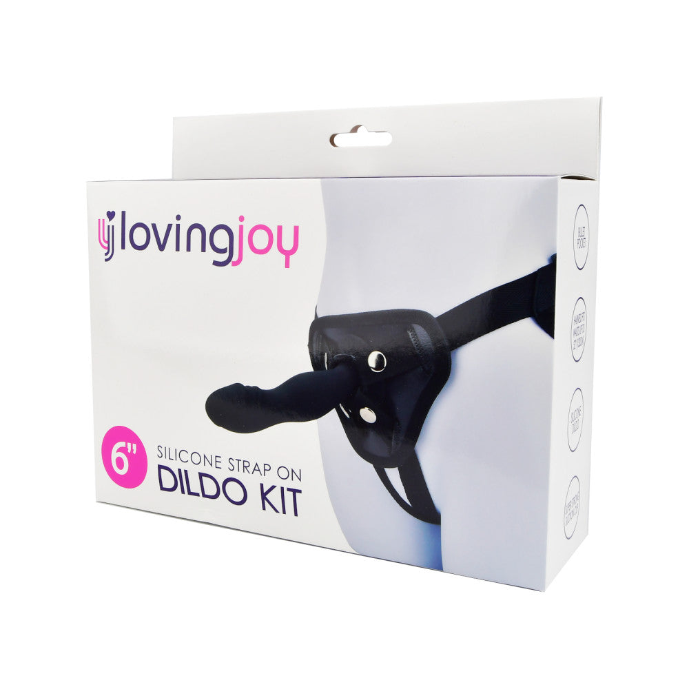 Strap-on belt with silicone dildo Dildo Kit 6"