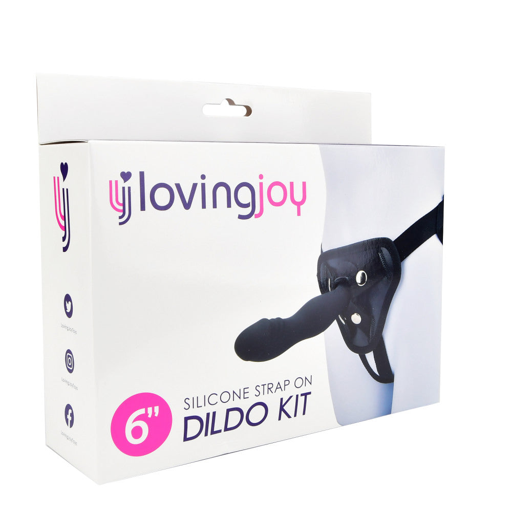 Strap-on belt with silicone dildo Dildo Kit 6"