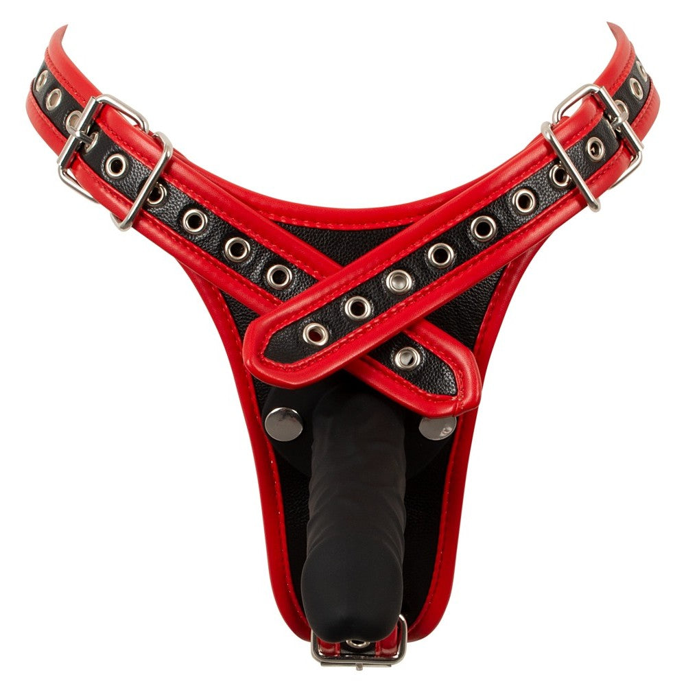 Strap-on belt with three realistic dildos Bad Kitty Dildo Briefs size S/M