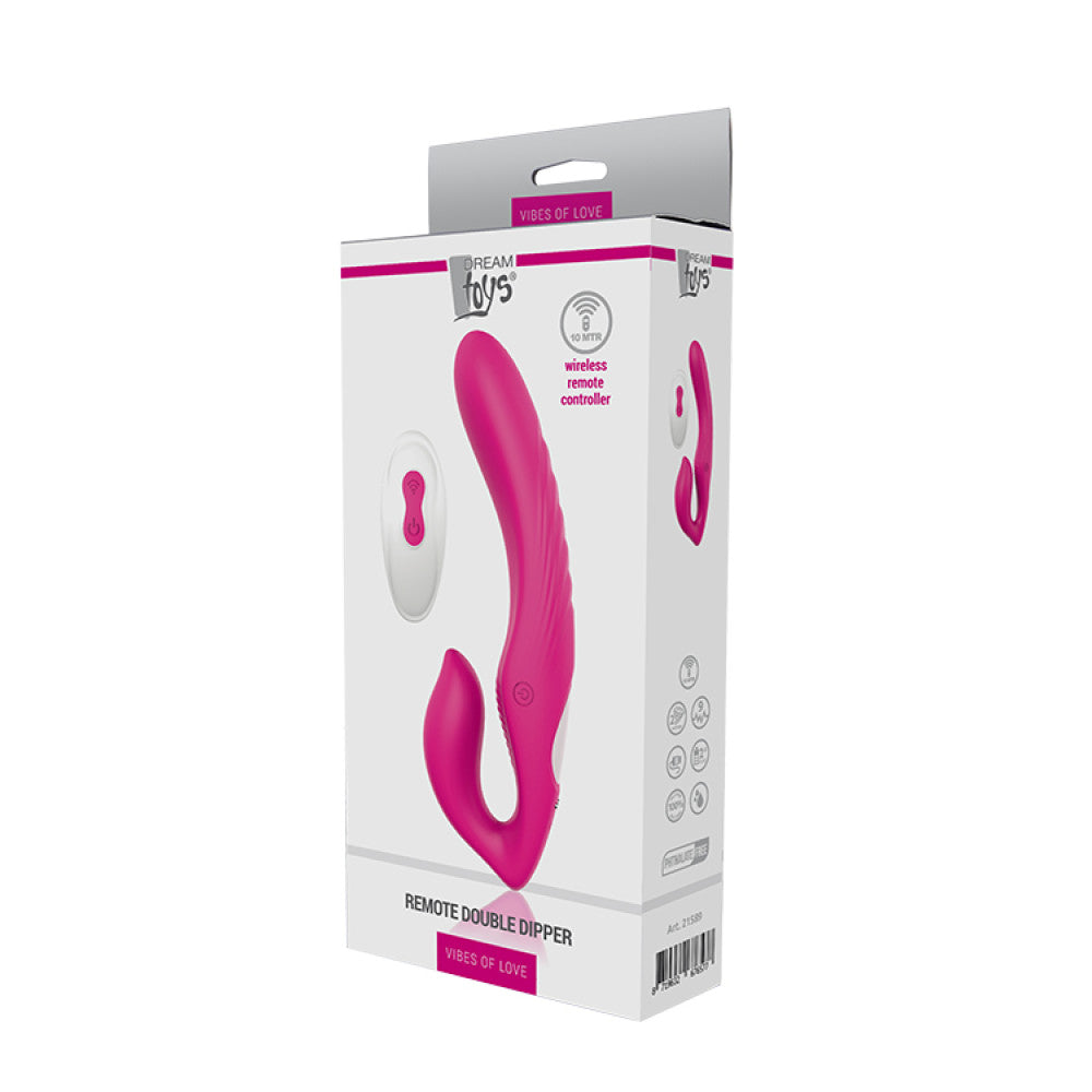 Strapless strap-on with rechargeable vibrating dildo and wireless remote