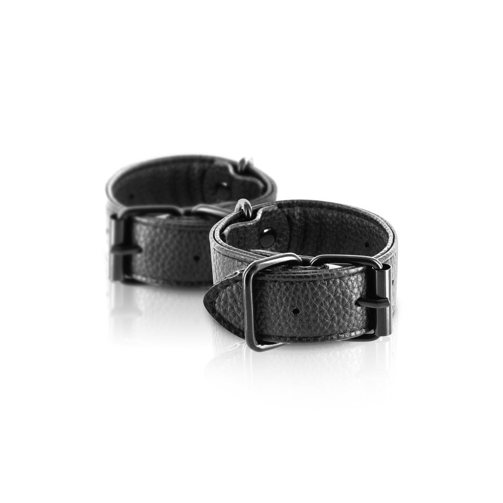 Stylish handcuffs made of eco leather Fetish Tentation black