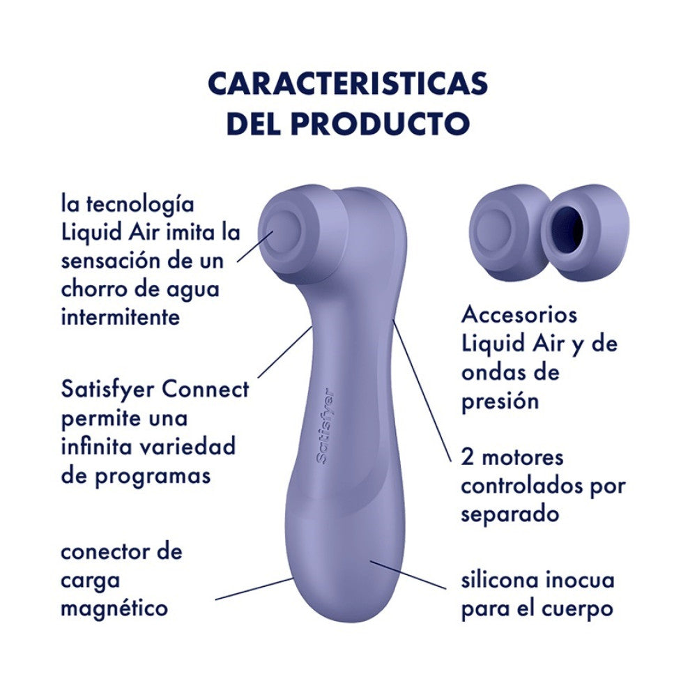 Suction stimulator with vibration and App Satisfyer Pro 2 Generation 3 purple