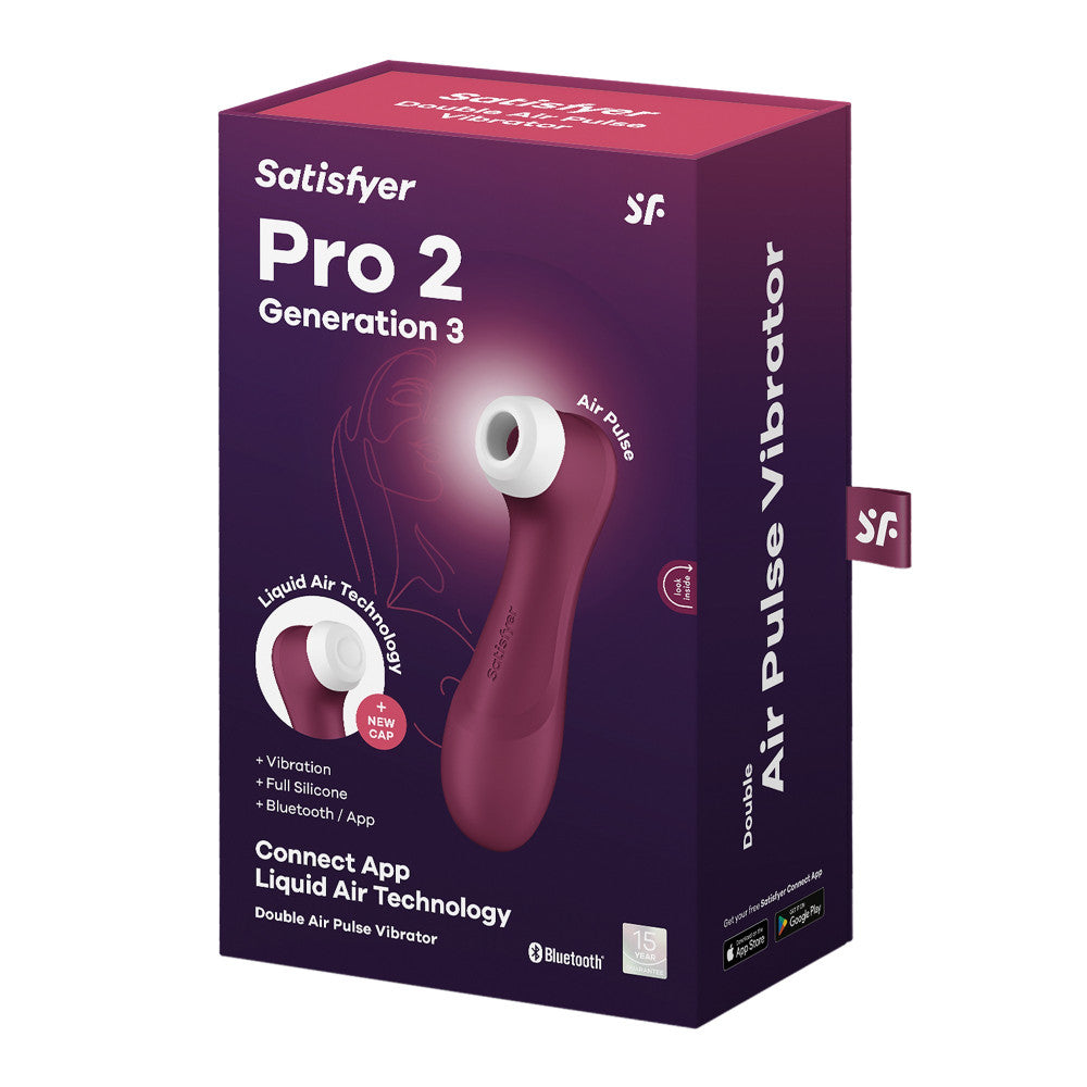 Suction stimulator with vibrations and App Satisfyer Pro 2 Generation 3 red