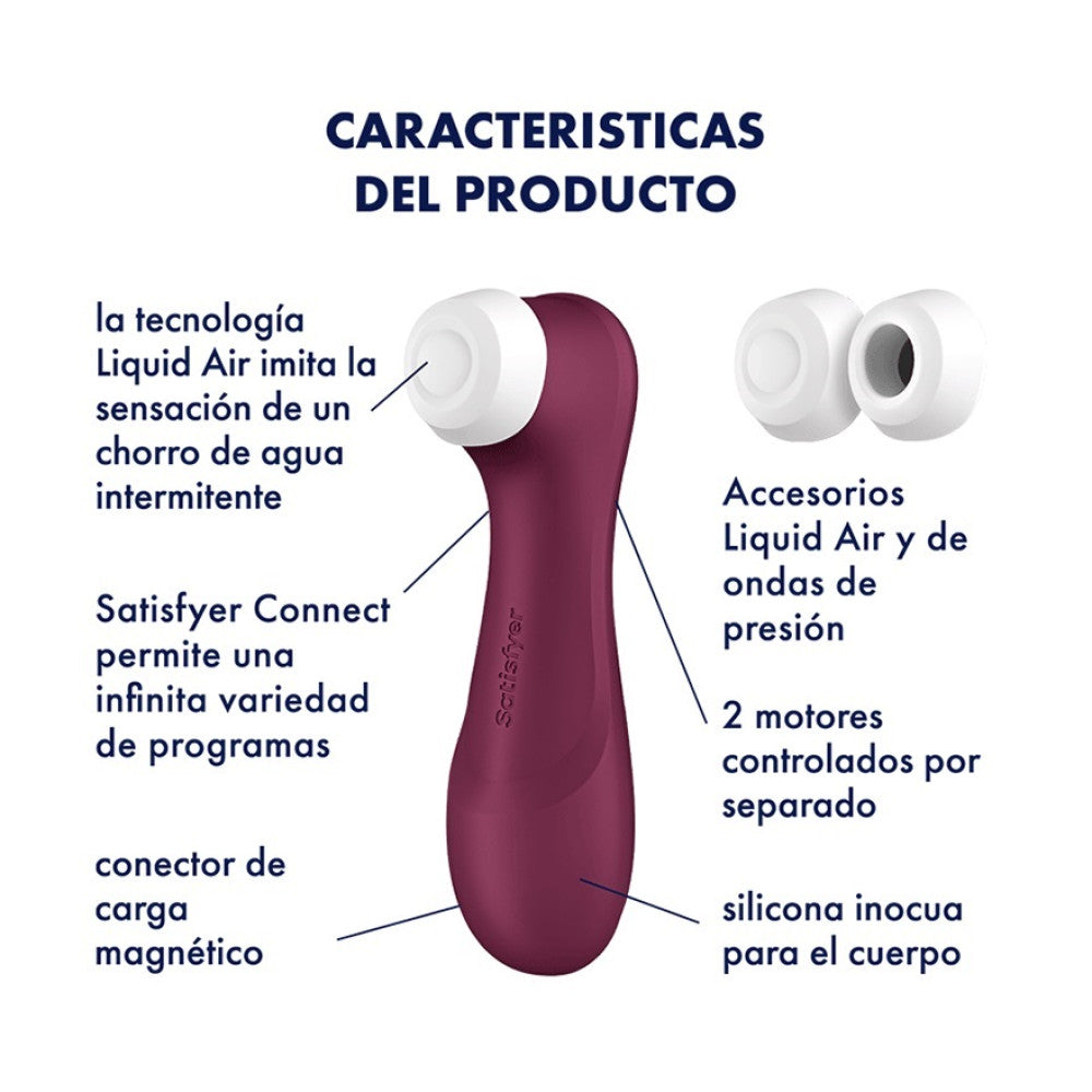 Suction stimulator with vibrations and App Satisfyer Pro 2 Generation 3 red