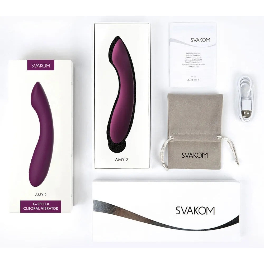 Svakom Amy 2 Silicone G-Spot Vibrator Rechargeable