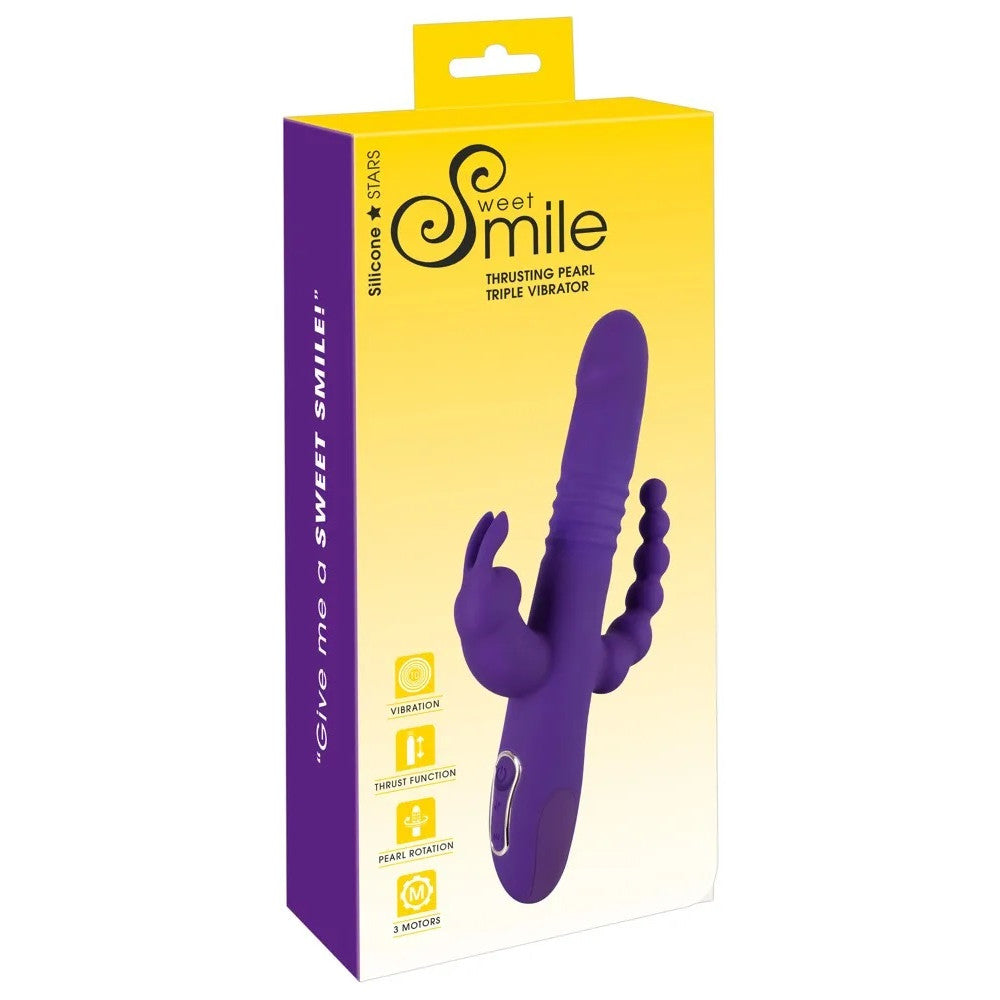 Sweet Smile Triple multifunctional silicone vibrator