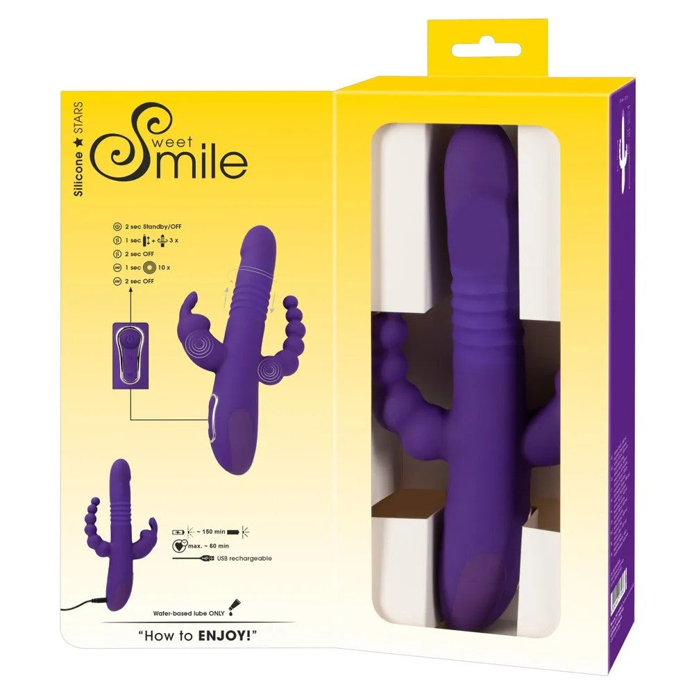 Sweet Smile Triple multifunctional silicone vibrator