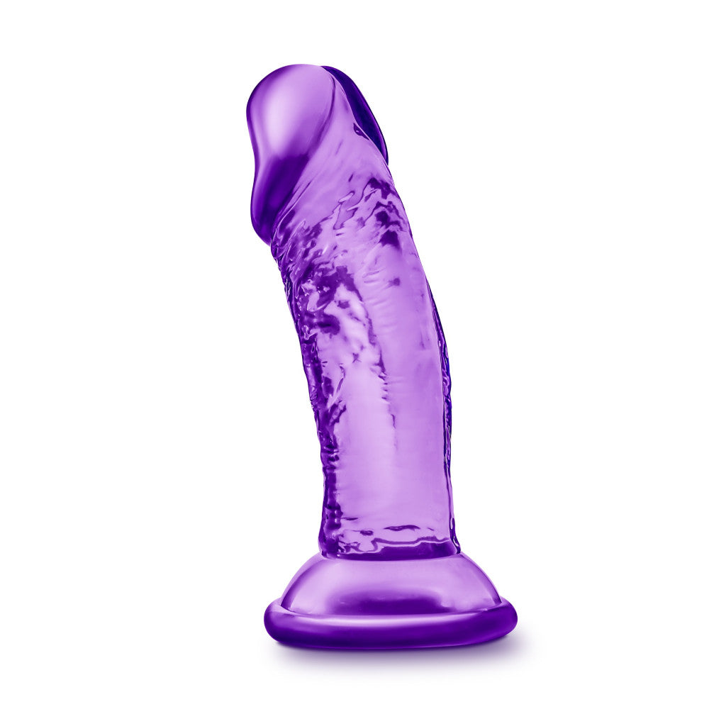 Sweet n Small 4" Purple Realistic Small Vacuum Base Dildo