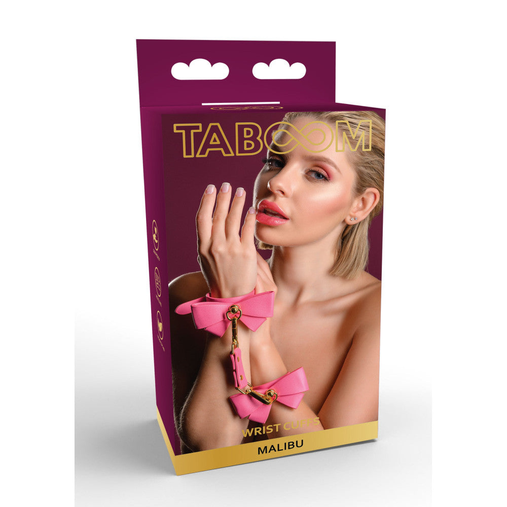 Taboom Malibu Pink Decorative Ribbon Wrist Restraints