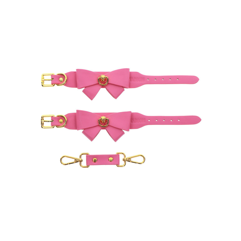 Taboom Malibu Pink Decorative Ribbon Wrist Restraints