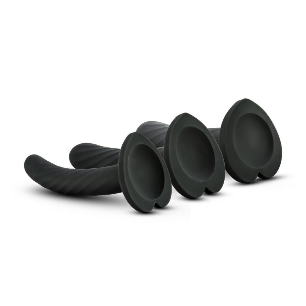 Temptasia Twist Silicone Vacuum Base Heart Dildos Set of 3 pcs.