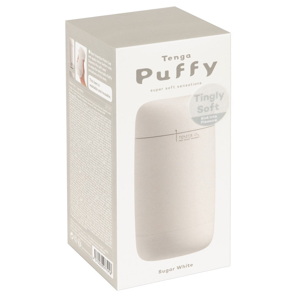 Tenga Puffy Sugar White discreet masturbator in soft silicone