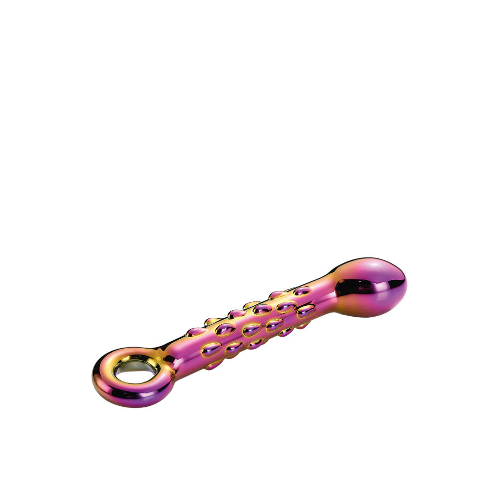 Textured G-spot glass dildo Glamour Glass