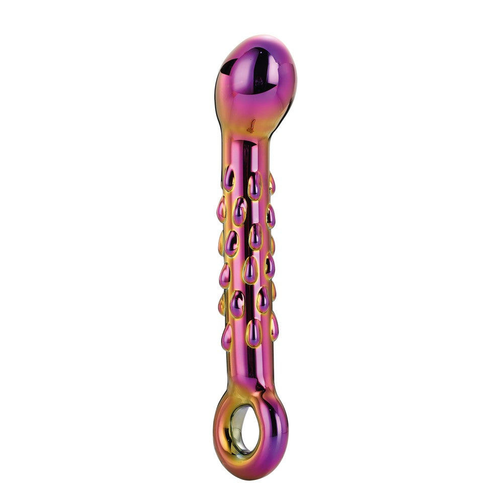 Textured G-spot glass dildo Glamour Glass