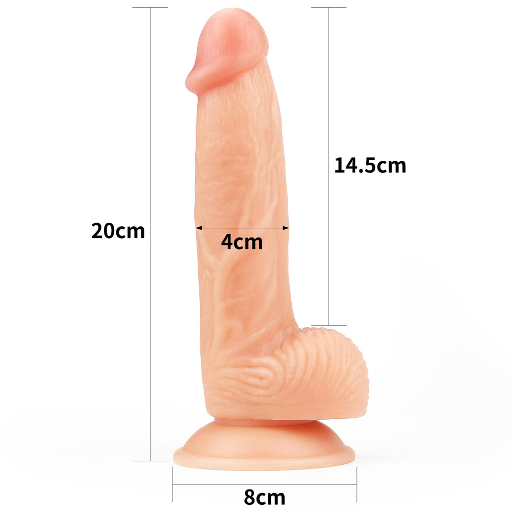 The Ultra Soft Dude 8" Realistic Testicular Dildo