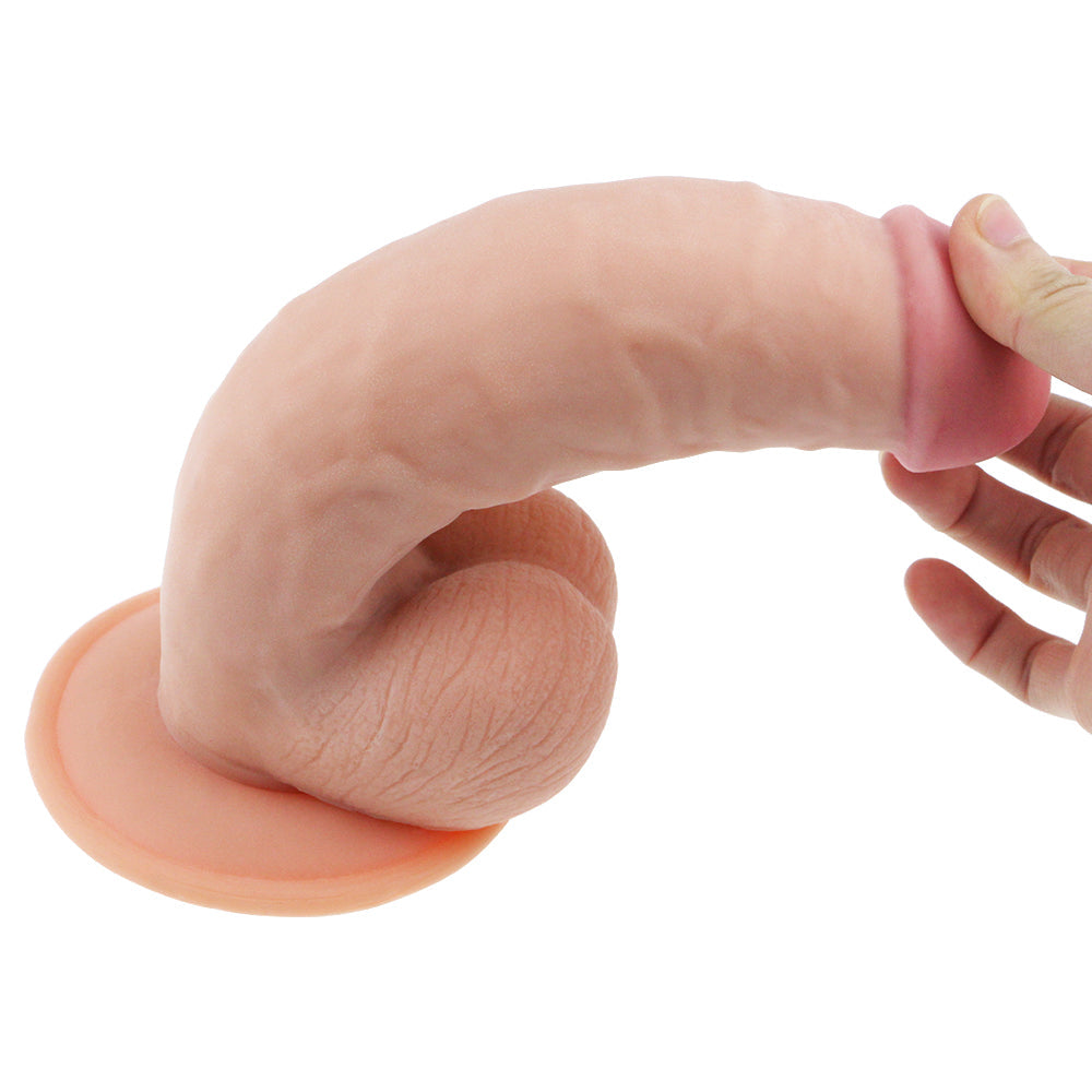 The Ultra Soft Dude 8.5" Realistic Testicular Dildo