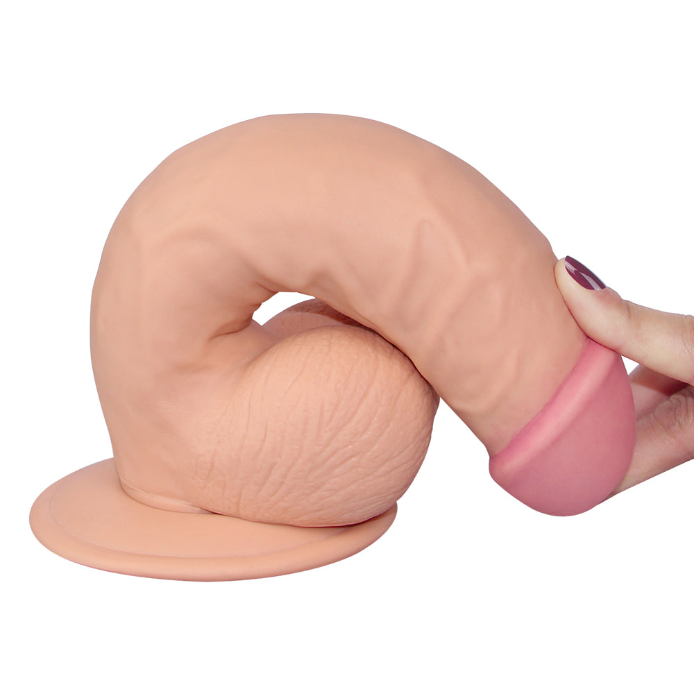 The Ultra Soft Dude 8.5" Realistic Testicular Dildo