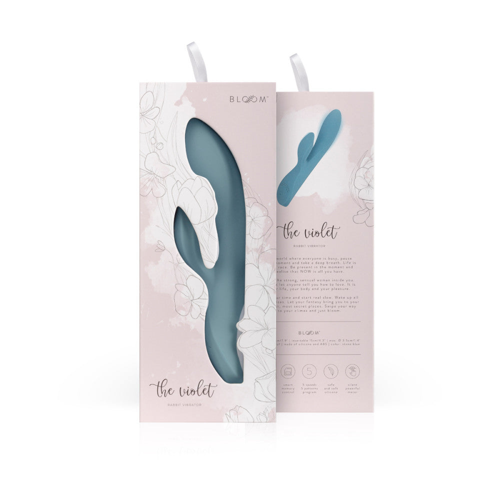 The Violet luxury rechargeable G-spot rabbit vibrator made of silicone