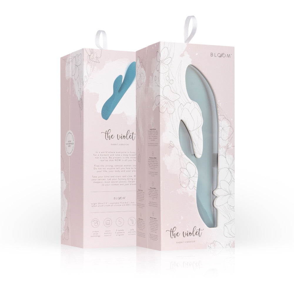 The Violet luxury rechargeable G-spot rabbit vibrator made of silicone