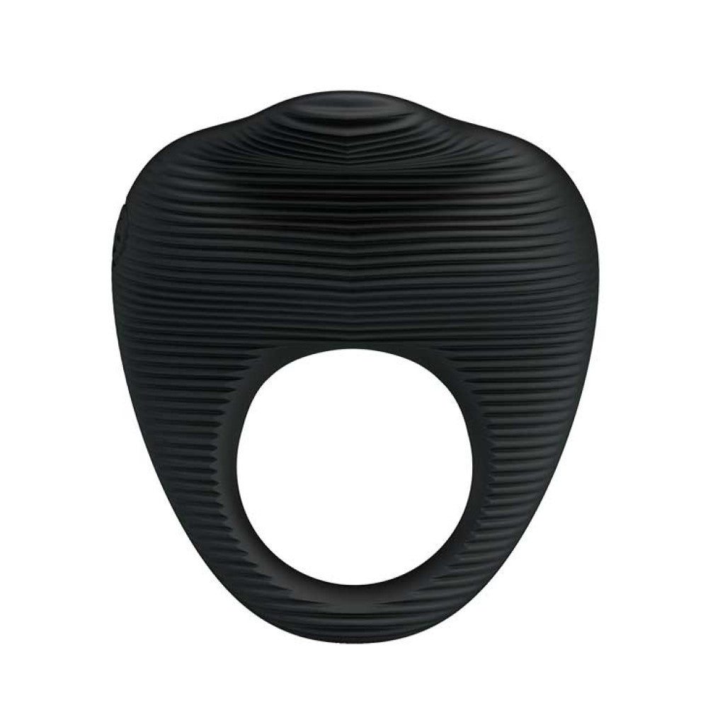 Thimble silicone vibrating Cock Ring black