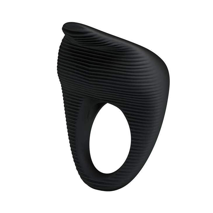 Thimble silicone vibrating Cock Ring black