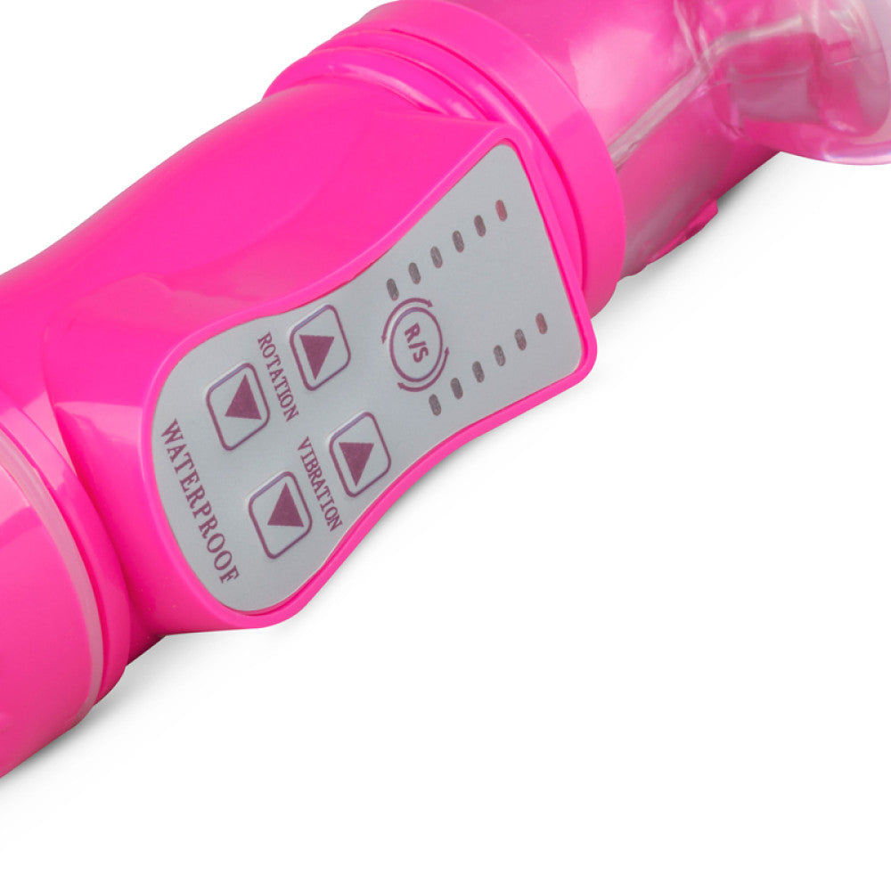 Thrusting Rabbit vibrator with movable rotating end "back and forth"