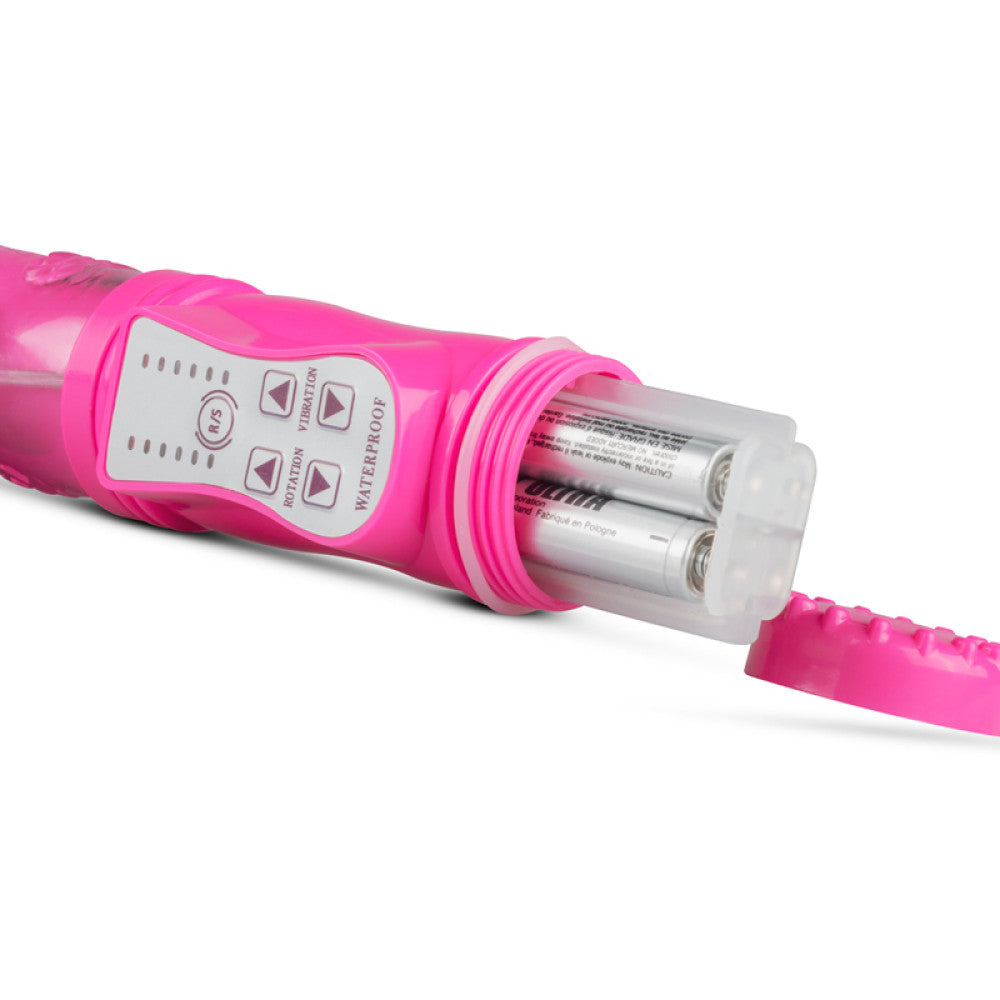 Thrusting Rabbit vibrator with movable rotating end "back and forth"