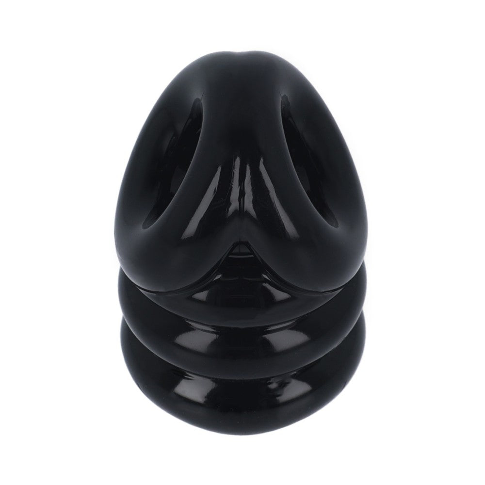 Triangle Ring Triple Cock & Ball Ring