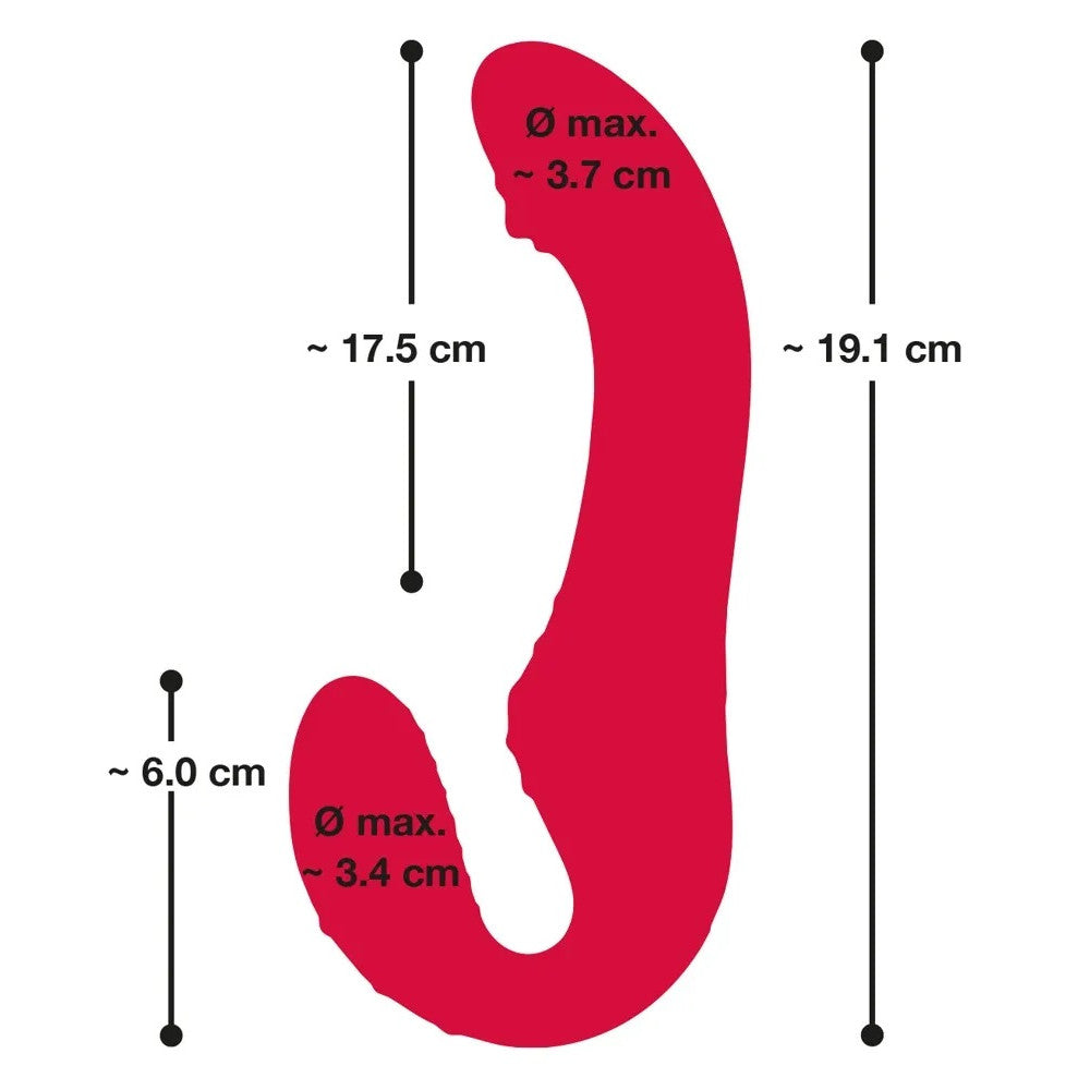 Triple Teaser Rechargeable Strapless Vibrator with Remote Red
