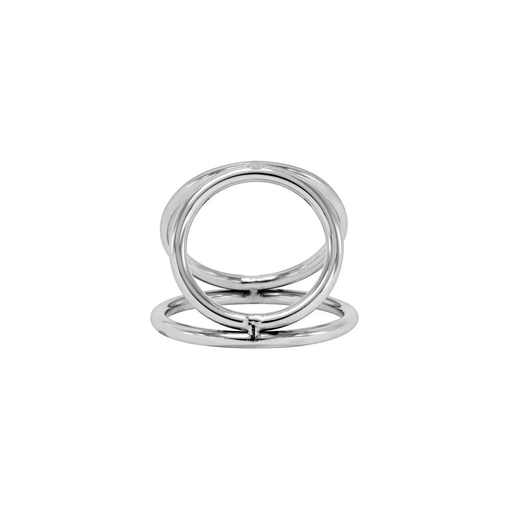 Triple metal cock ring Locked 4.5 cm.