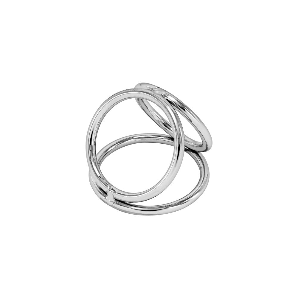 Triple metal cock ring Locked 4.5 cm.