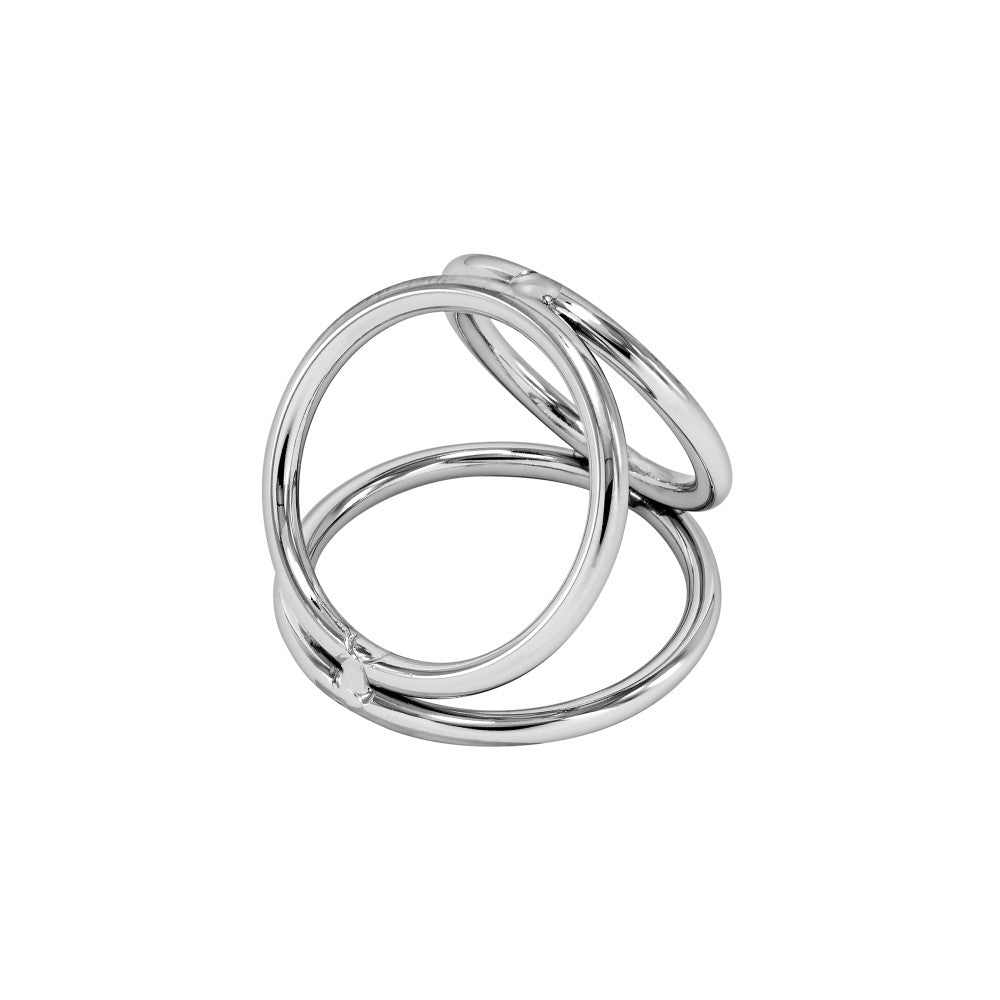 Triple metal cock ring Locked 5 cm