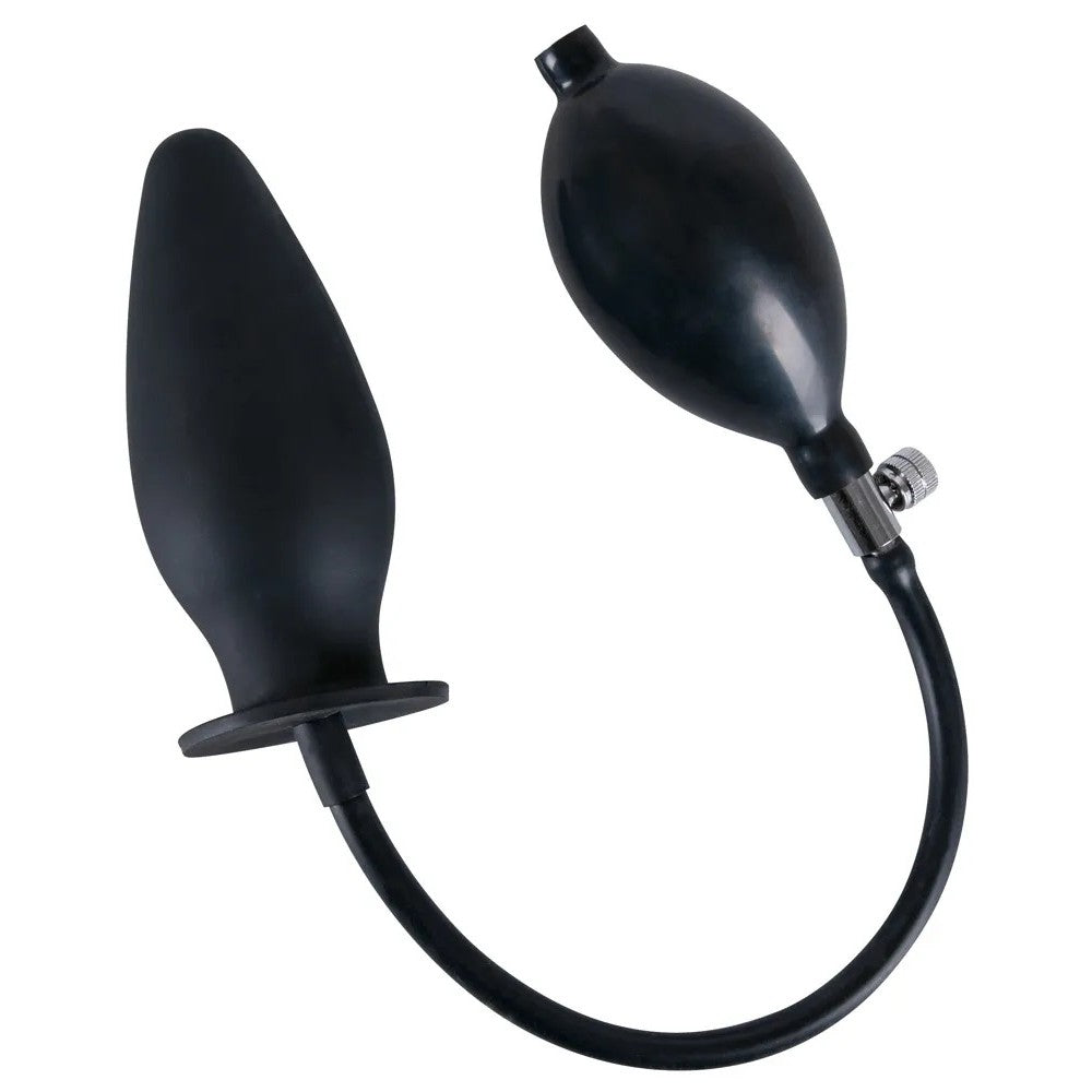 True Black silicone inflatable anal dilator