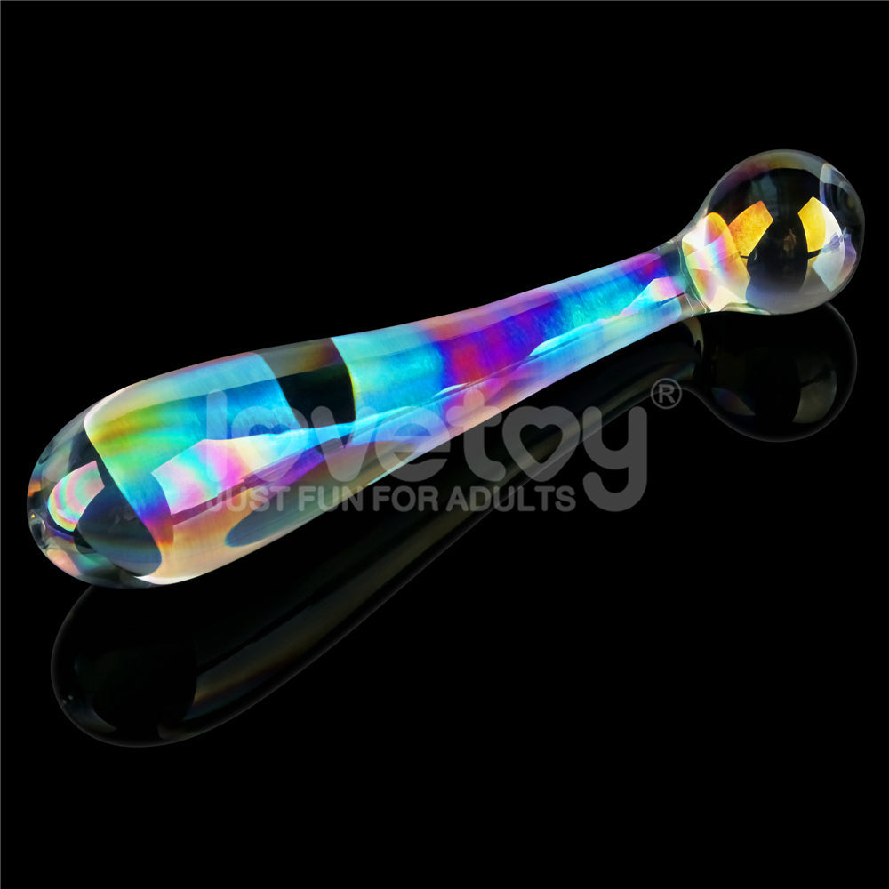 Twilight Gleam Alluring Arc Glass Dildo