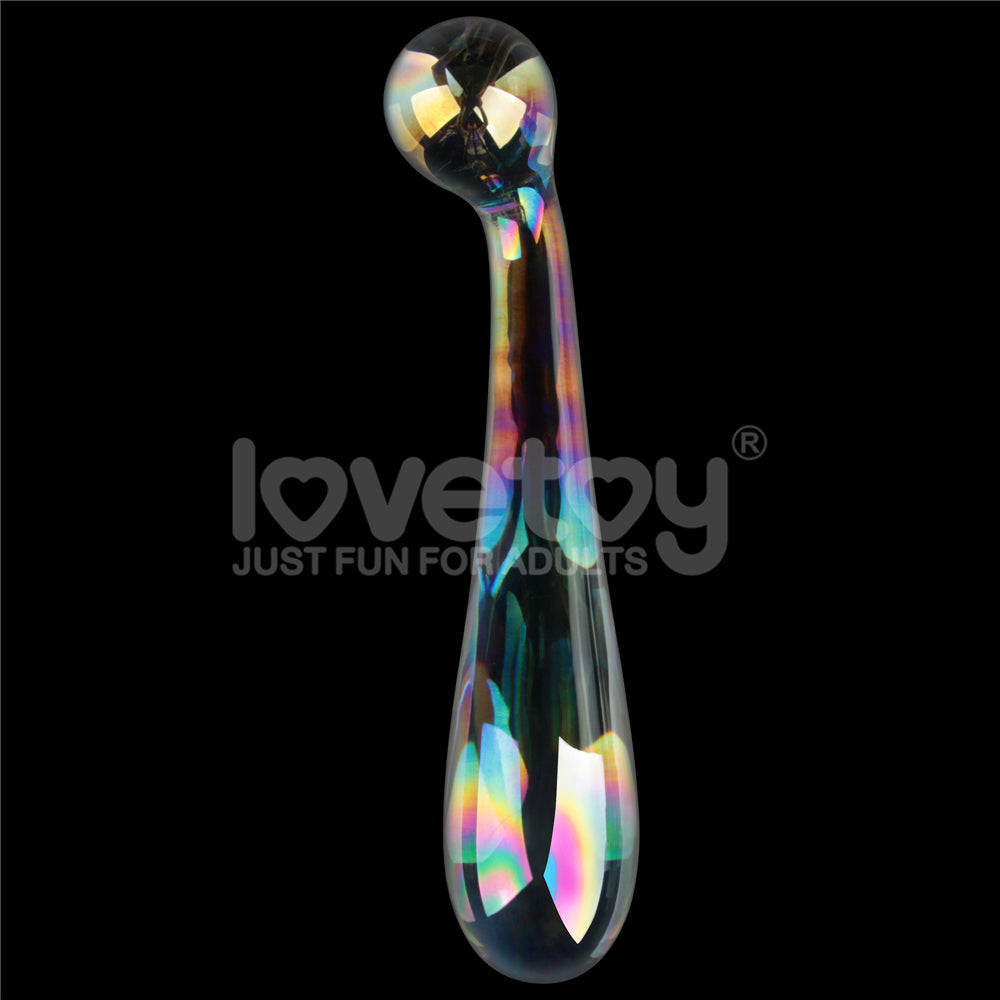 Twilight Gleam Alluring Arc Glass Dildo