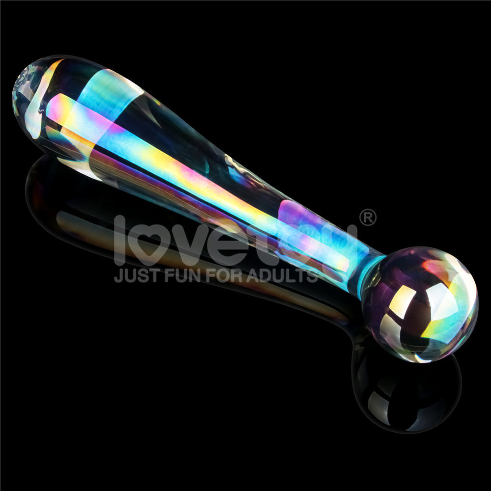 Twilight Gleam Alluring Arc Glass Dildo