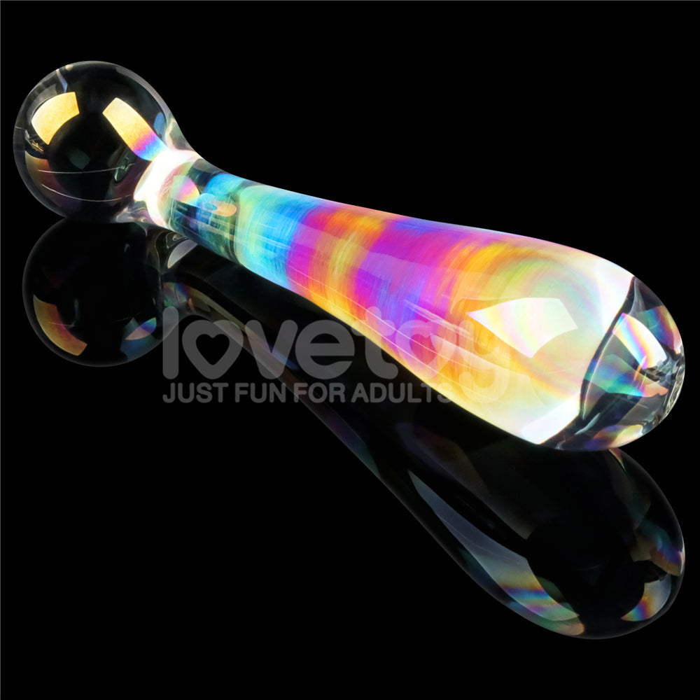 Twilight Gleam Alluring Arc Glass Dildo