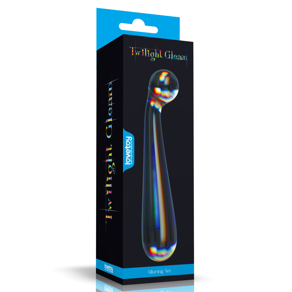 Twilight Gleam Alluring Arc Glass Dildo