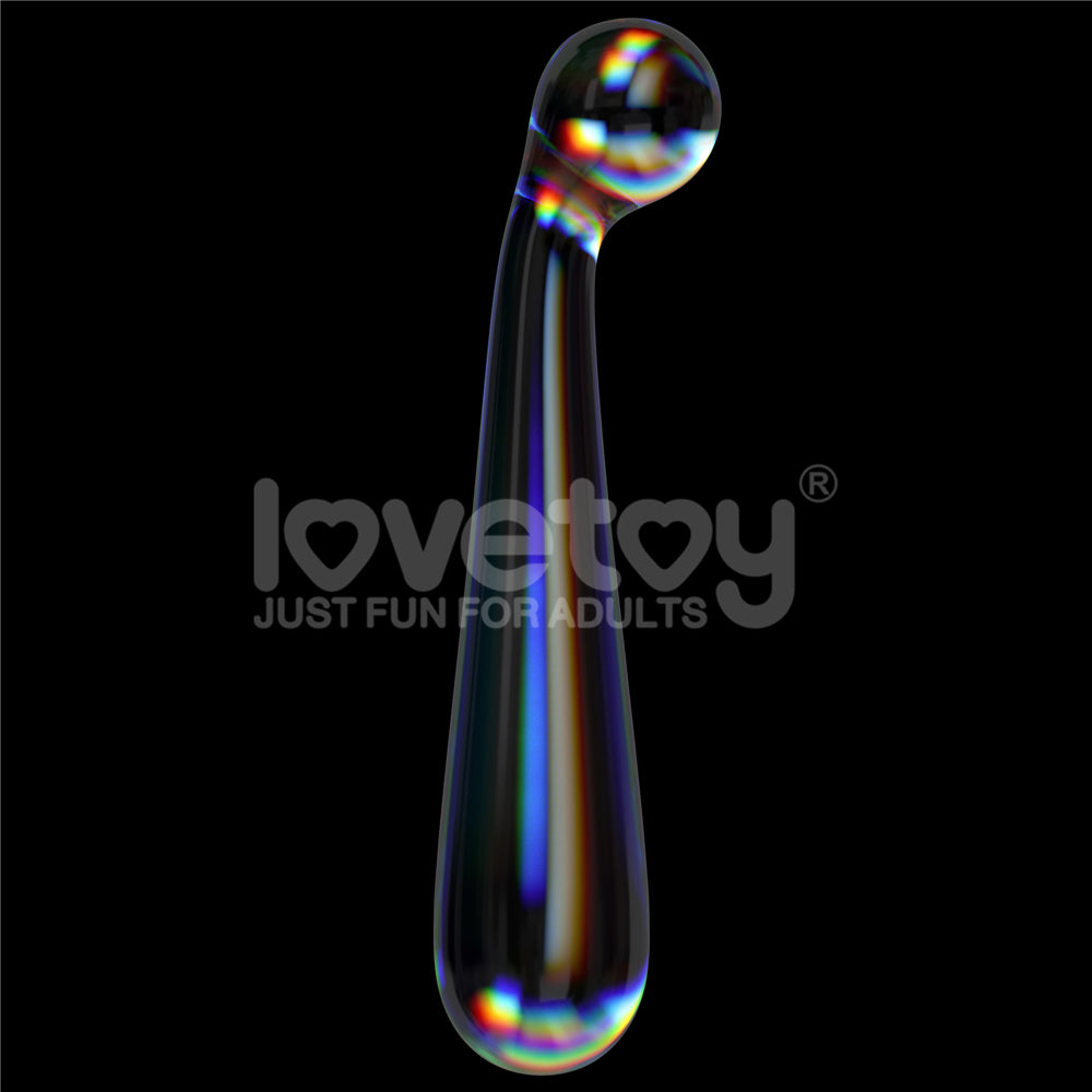 Twilight Gleam Alluring Arc Glass Dildo