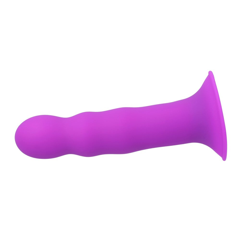 Two-layer thermosetting silicone dildo with Hitsens 3 relief purple