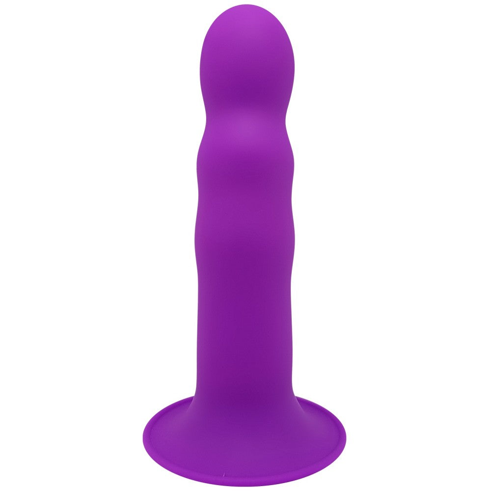 Two-layer thermosetting silicone dildo with Hitsens 3 relief purple