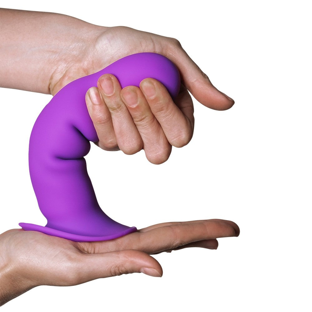 Two-layer thermosetting silicone dildo with Hitsens 3 relief purple