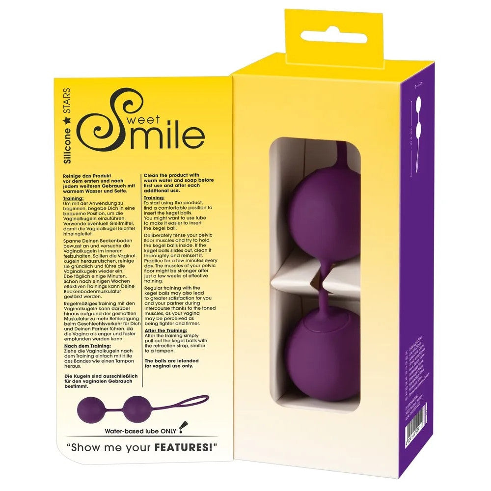 Vaginal balls made of silicone with weights Sweet Smile XXL Love Balls