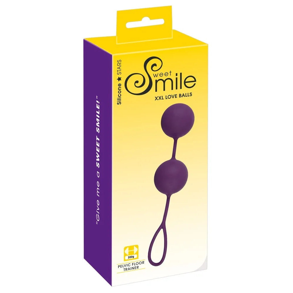 Vaginal balls made of silicone with weights Sweet Smile XXL Love Balls