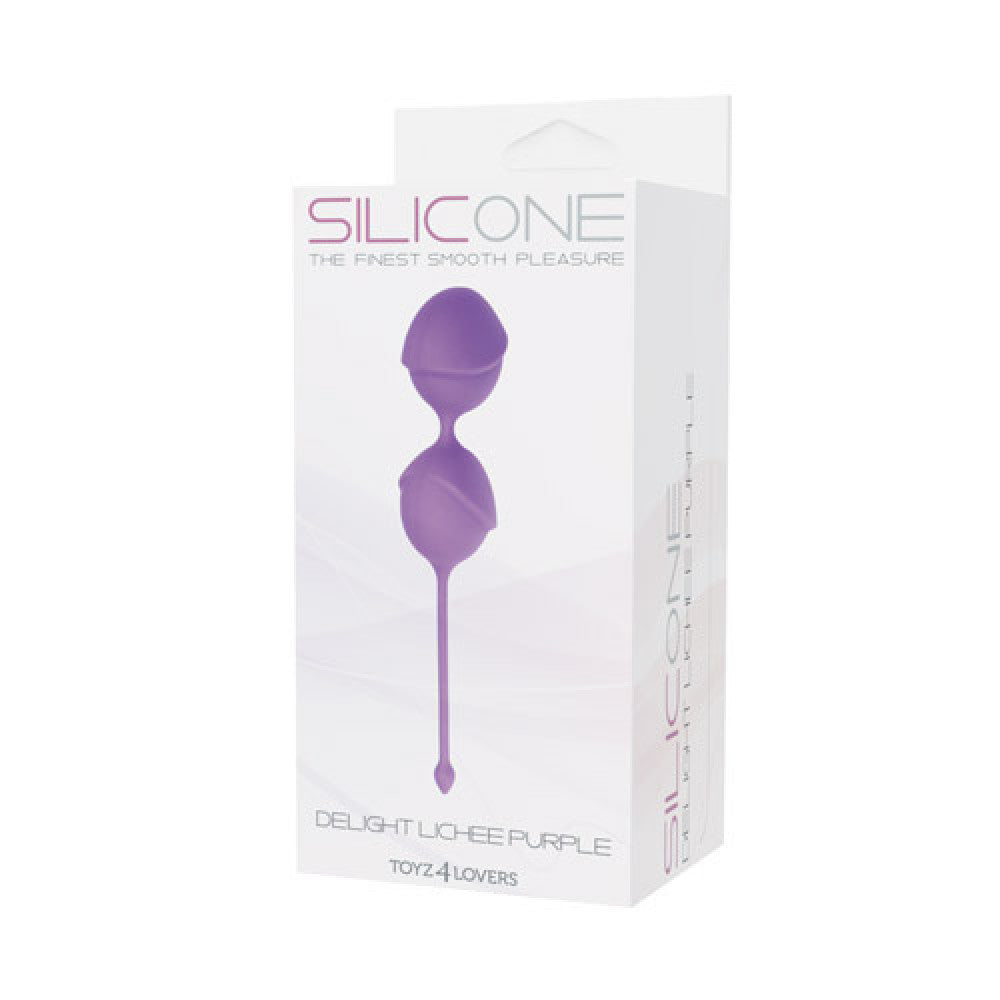 Vaginal beads made of honey. silicone Delight Lichee purple