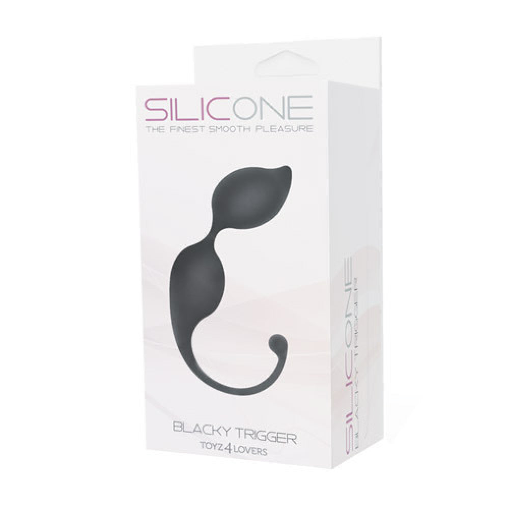 Vaginal beads made of honey. silicone Trigger black